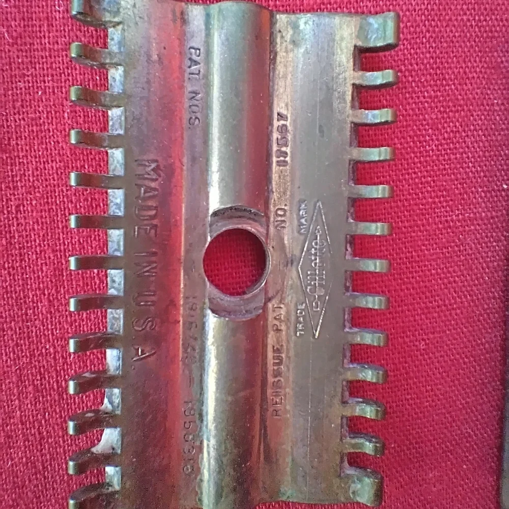 Antique Gillette Gold Tone Safety Razor In Original Case With Metal Razor Box